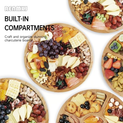 Elegant Bamboo Serving Board with Secure Travel Lid