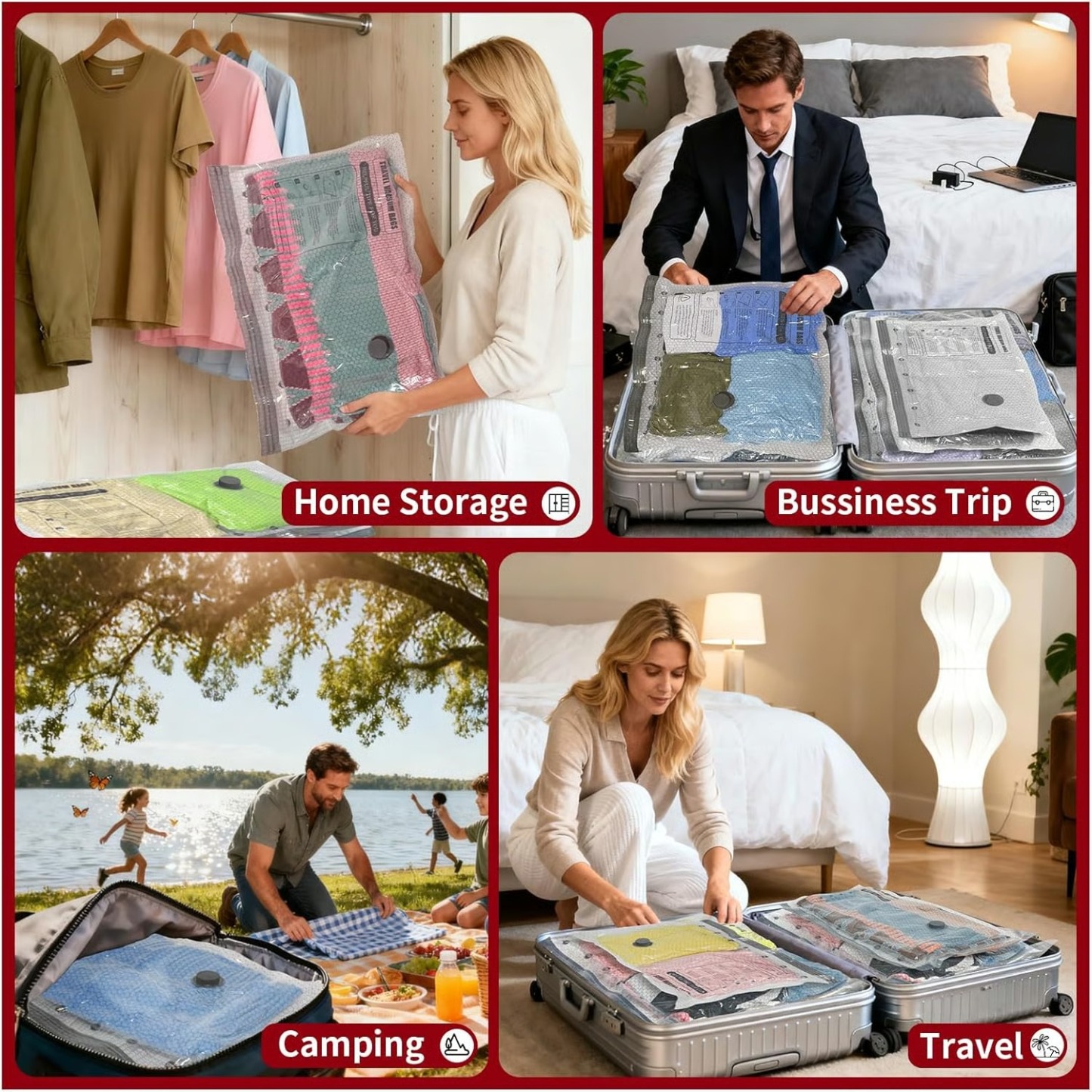 Vacuum Bags for Clothes – Travel & Storage Set🧳