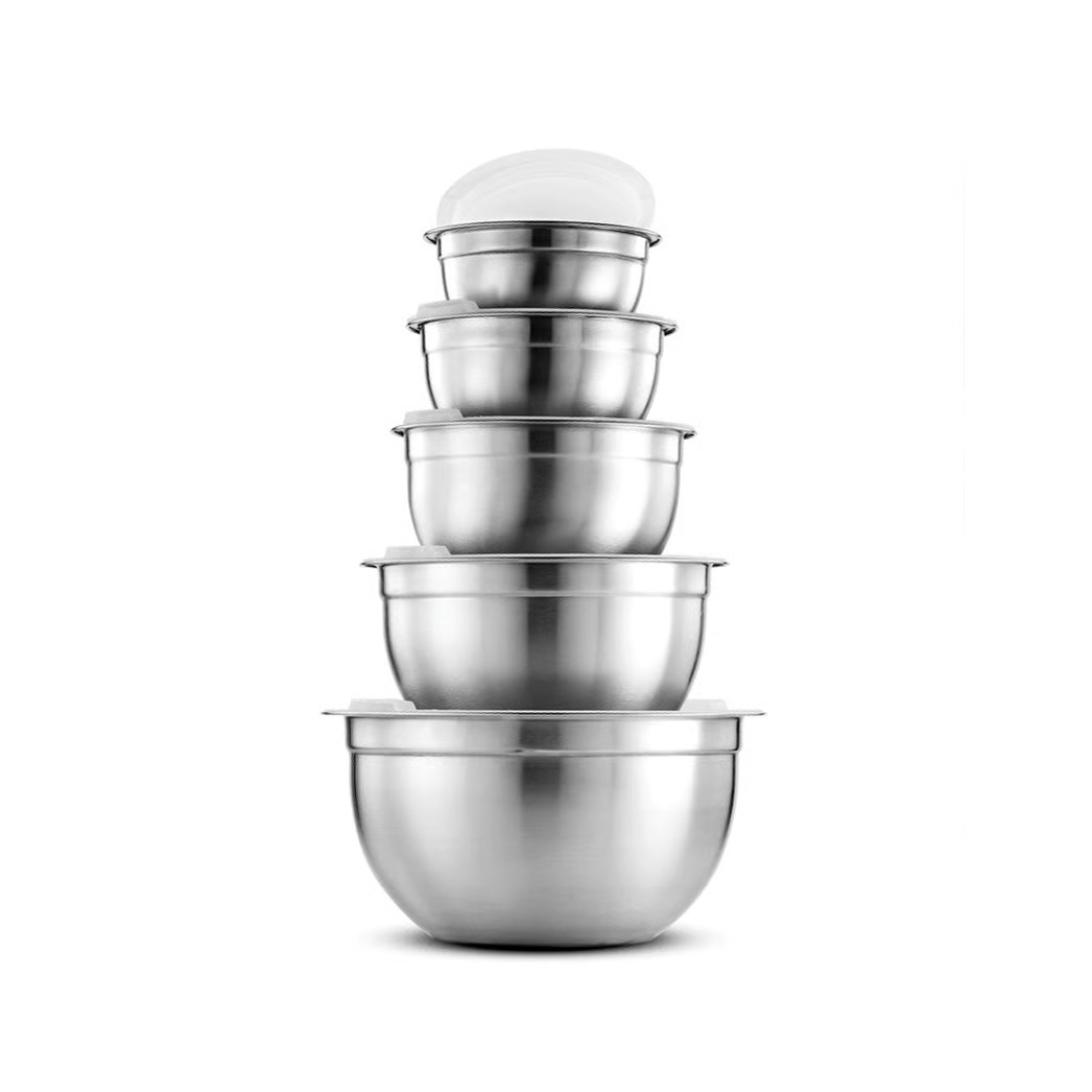 Everyday Stainless Steel Mixing Bowl Set with Airtight Lids