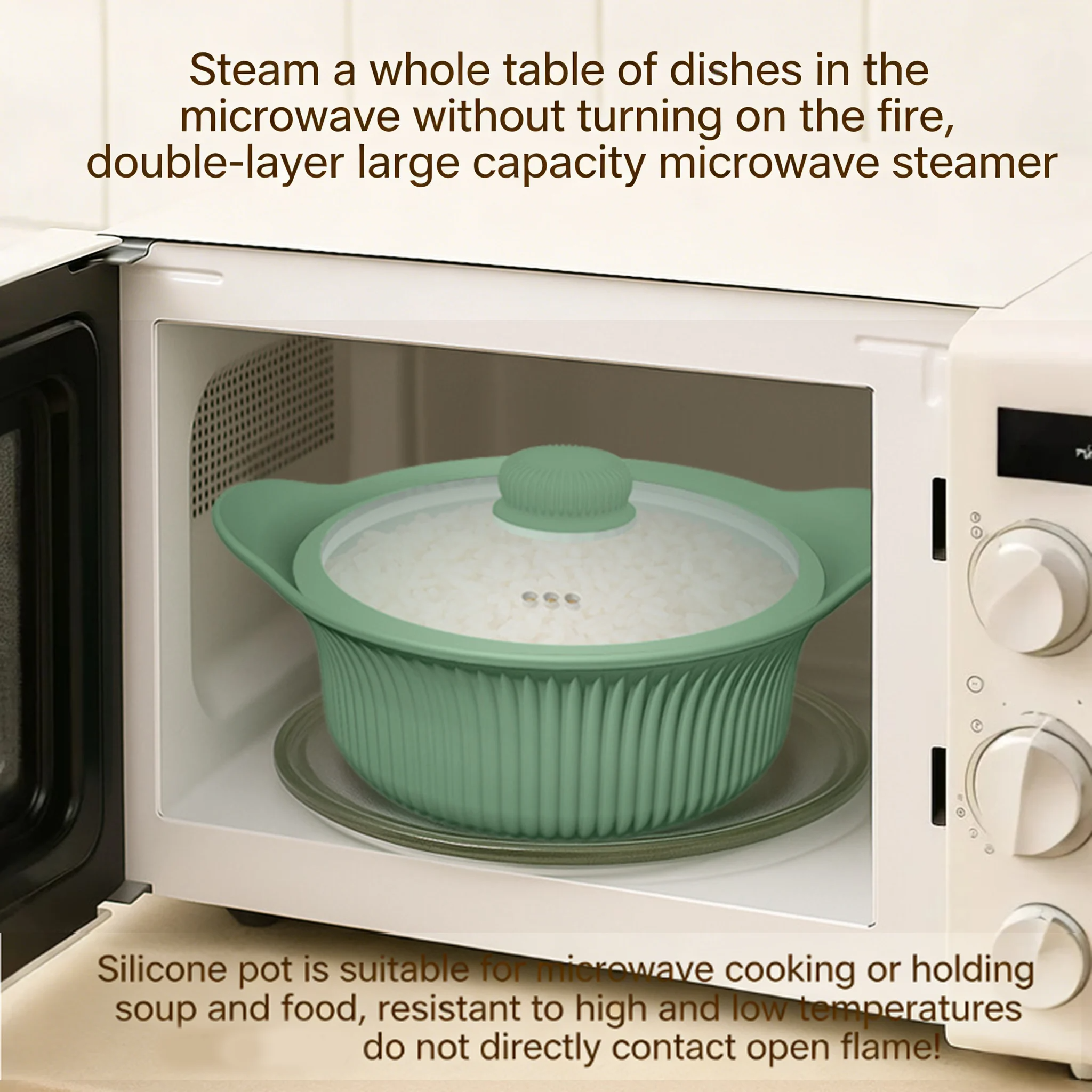 🍲Silicone Steamer Pot with Lid