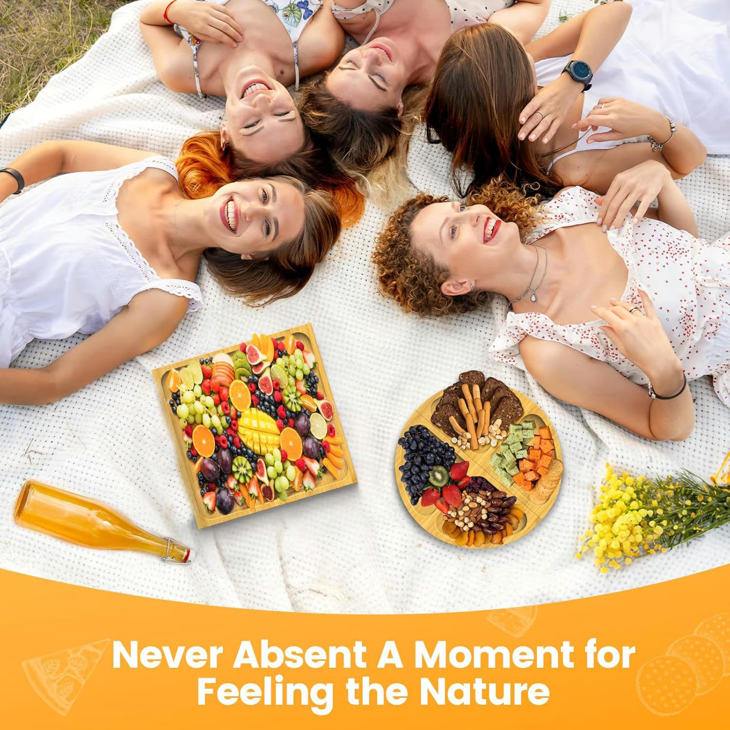 🧀 Bamboo Charcuterie Board Set