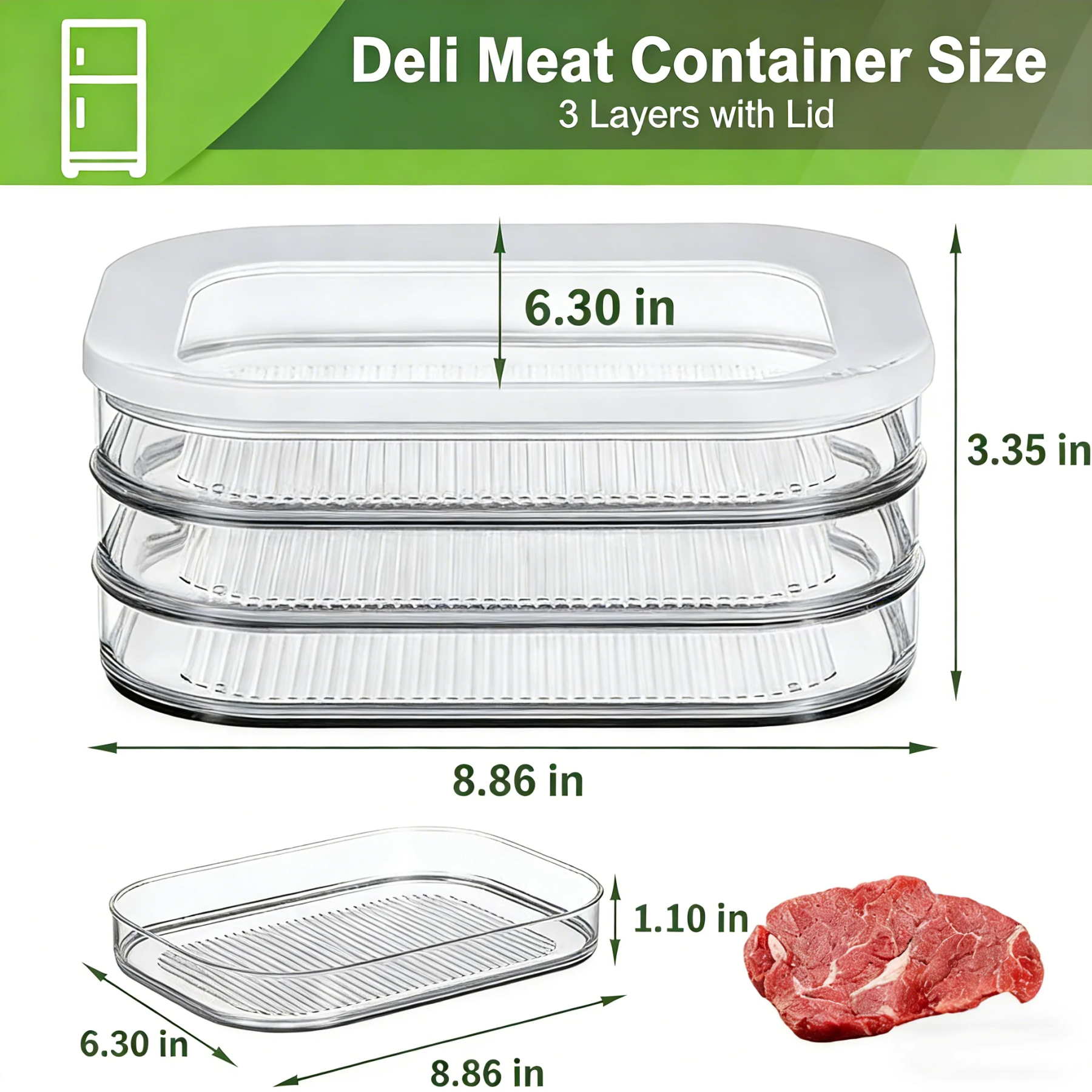 🥓 Deli Meat Container for Fridge