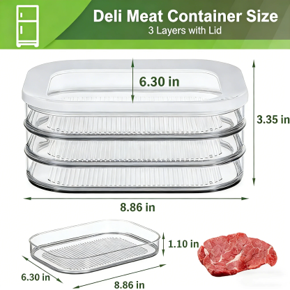 🥓 Deli Meat Container for Fridge