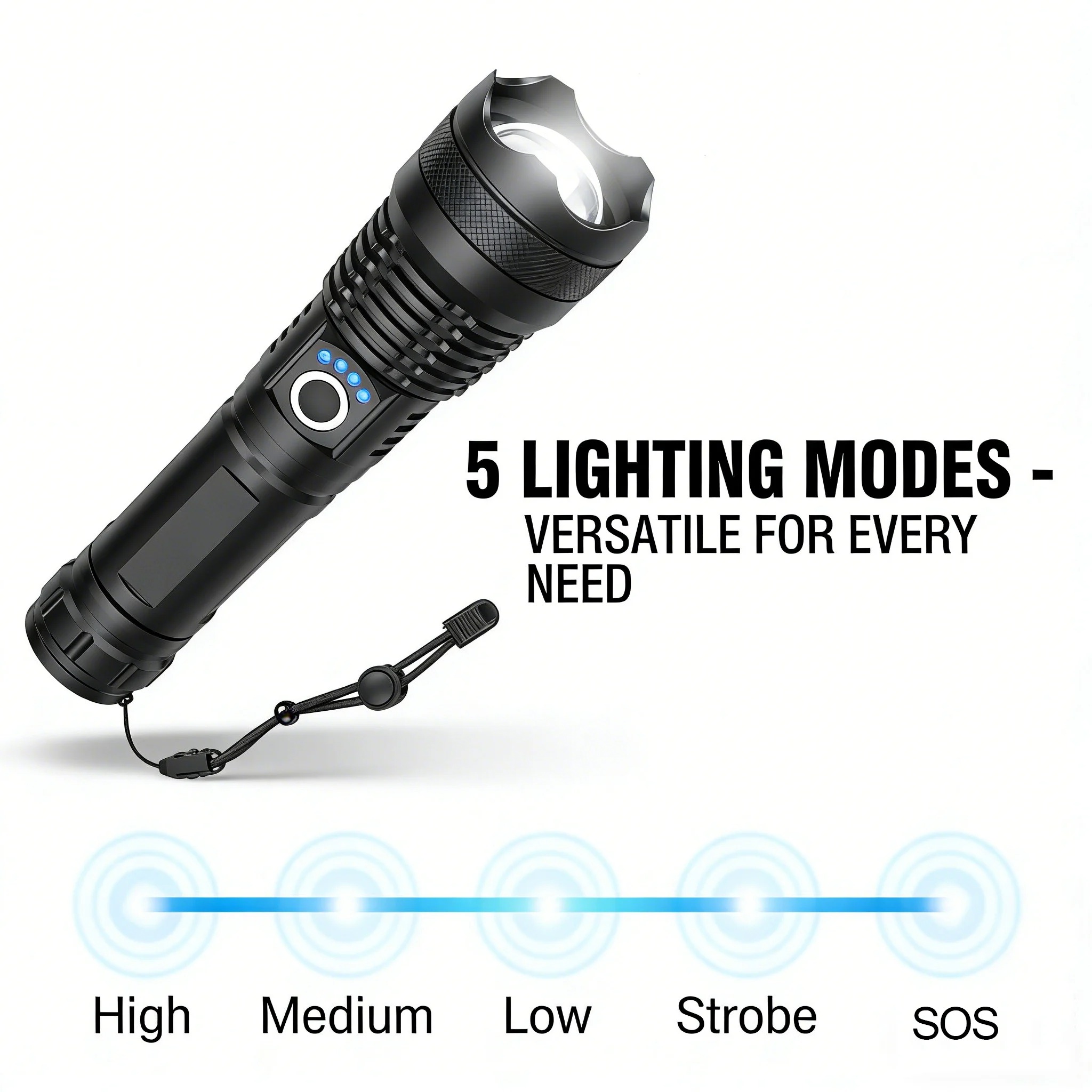 ✨Rechargeable LED Flashlight - High Lumen, Waterproof, Ultra Bright Flashlight for Emergencies