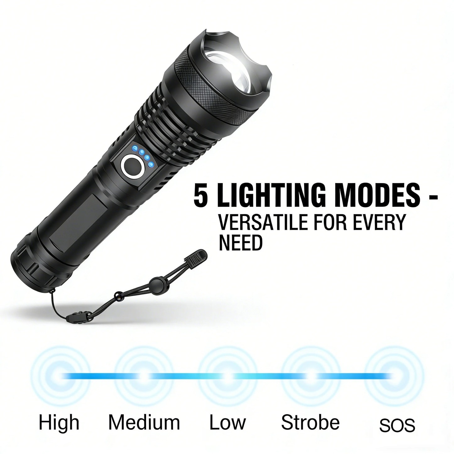 ✨Rechargeable LED Flashlight - High Lumen, Waterproof, Ultra Bright Flashlight for Emergencies