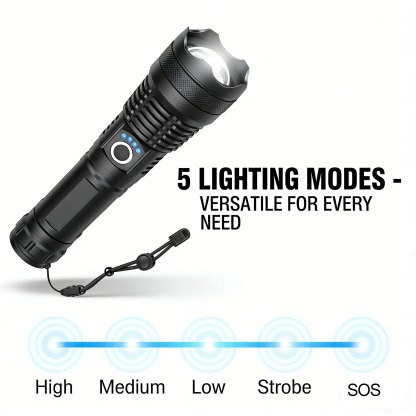 ✨Rechargeable LED Flashlight - High Lumen, Waterproof, Ultra Bright Flashlight for Emergencies