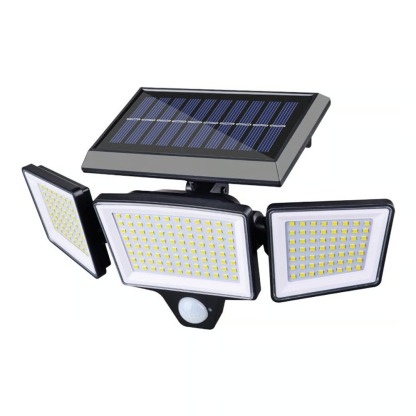 🌞 Three-Head Solar-Powered Sensor Wall Lamp - Smart Wireless Outdoor Lighting