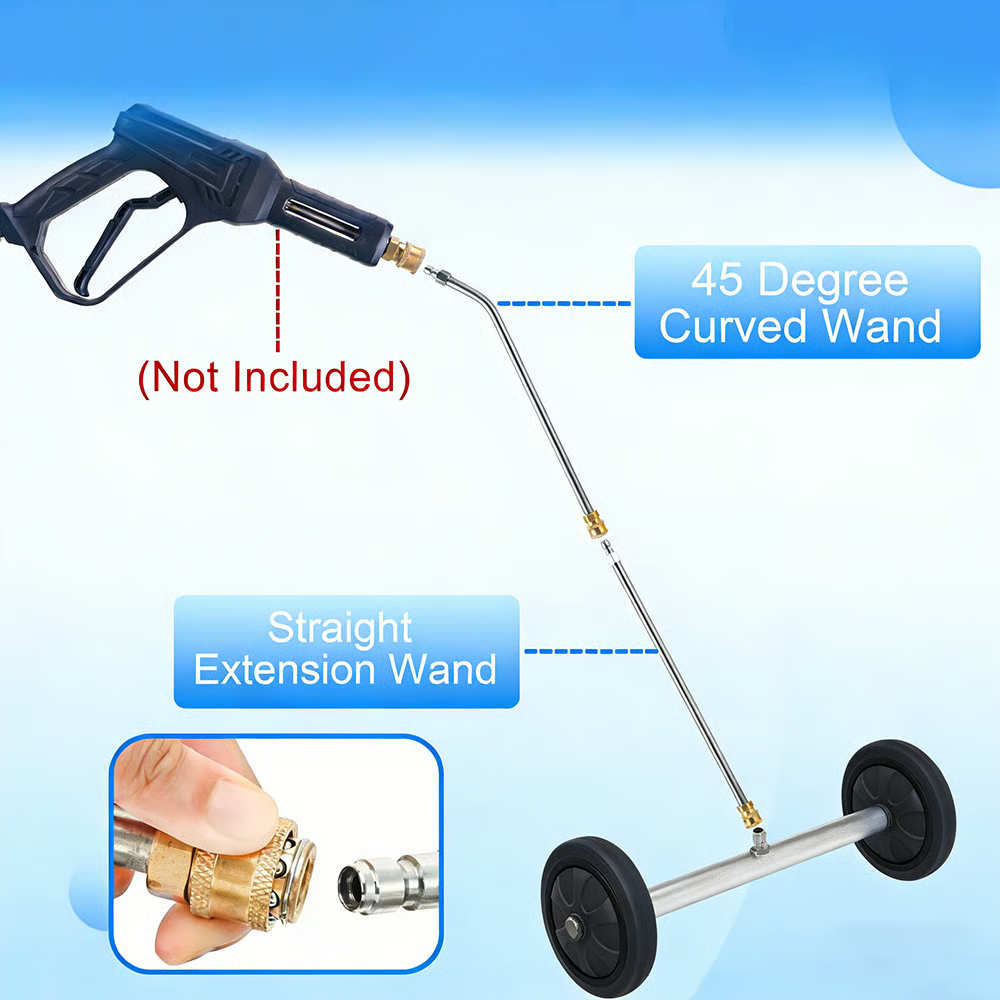 🚿 High-Pressure Surface Cleaner with Extension Rod (Up to 4000 PSI)