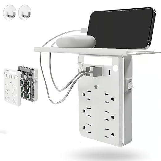 Multi-Functional Power Strip with Panel