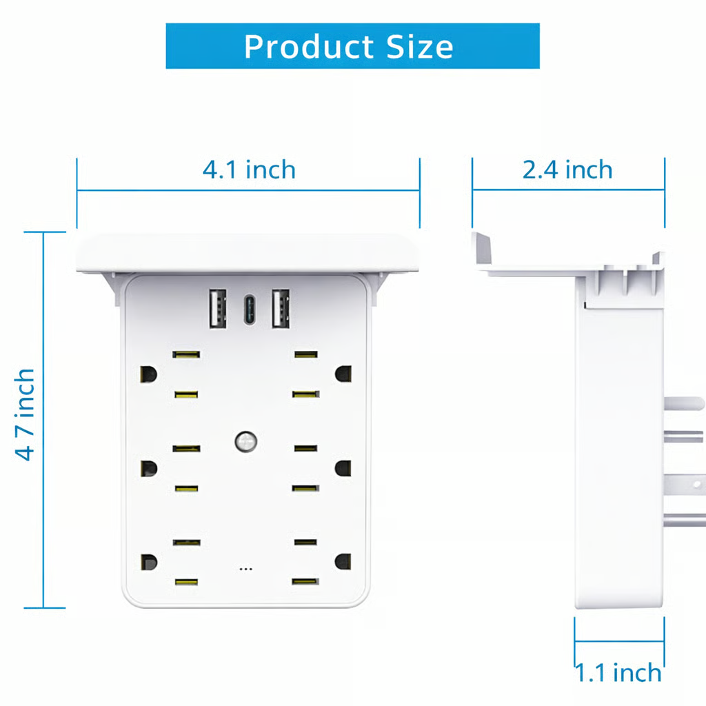 Multi-Functional Power Strip with Panel
