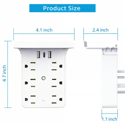 Multi-Functional Power Strip with Panel