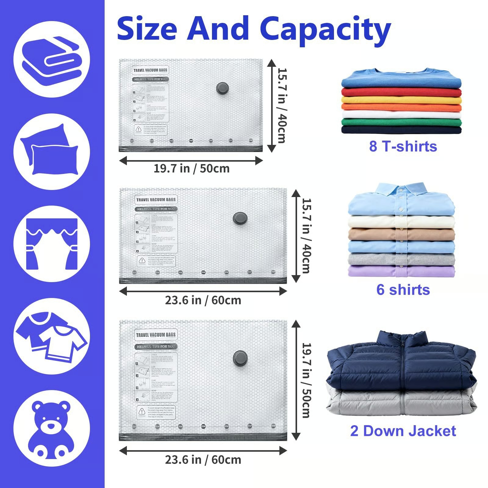 Vacuum Bags for Clothes – Travel & Storage Set🧳