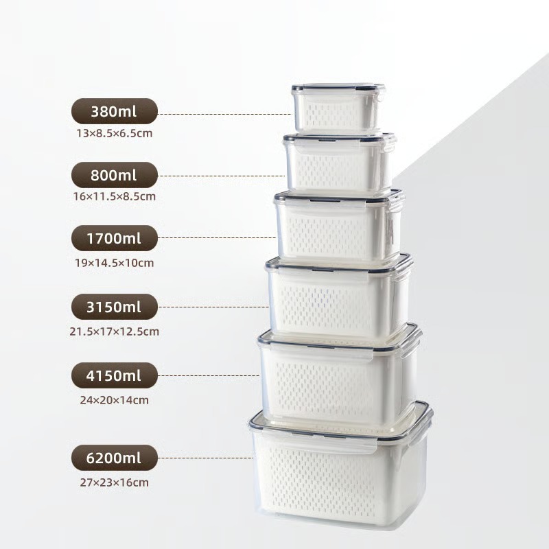 Food Storage Containers for Refrigerator Organization（3-6 PCS）