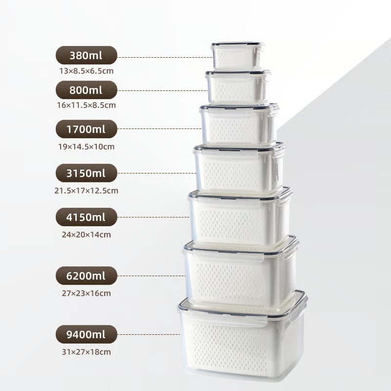 Food Storage Containers for Refrigerator Organization（3-6 PCS）