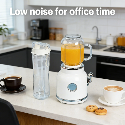 Portable Juicer with Two Cups & Small Ice Blender – Large Capacity, Easy to Clean, Perfect for Campsite Blending 🍹