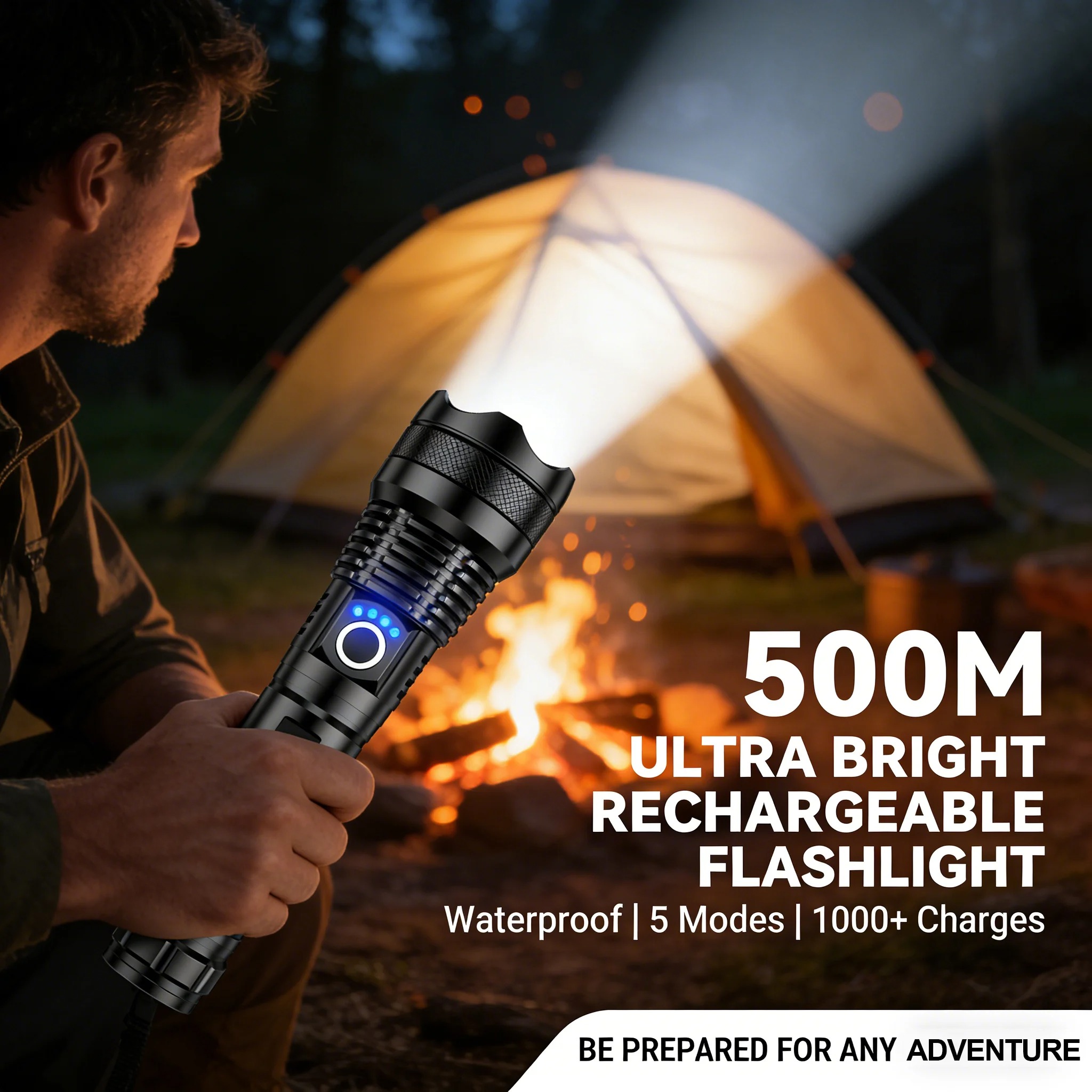✨Rechargeable LED Flashlight - High Lumen, Waterproof, Ultra Bright Flashlight for Emergencies