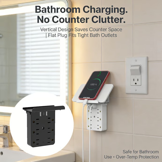 Multi-Functional Power Strip with Panel