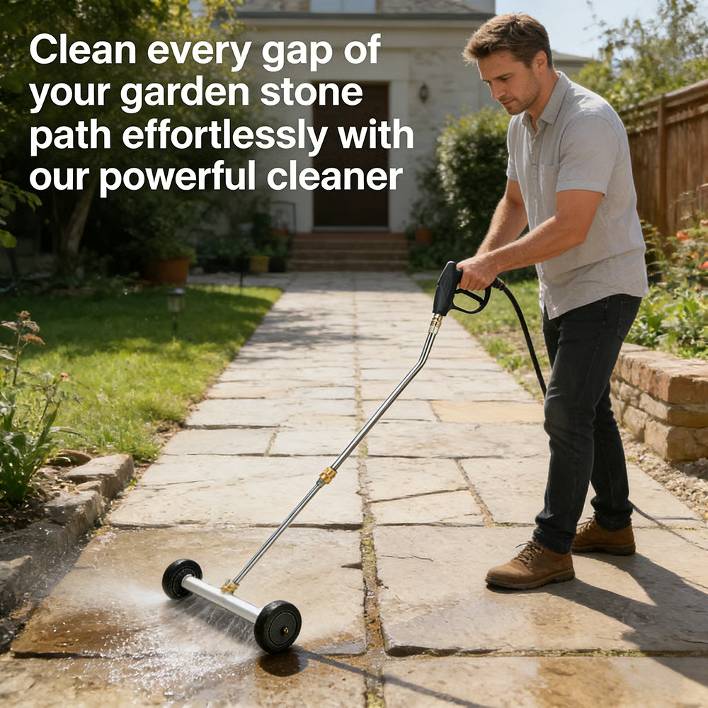🚿 High-Pressure Surface Cleaner with Extension Rod (Up to 4000 PSI)
