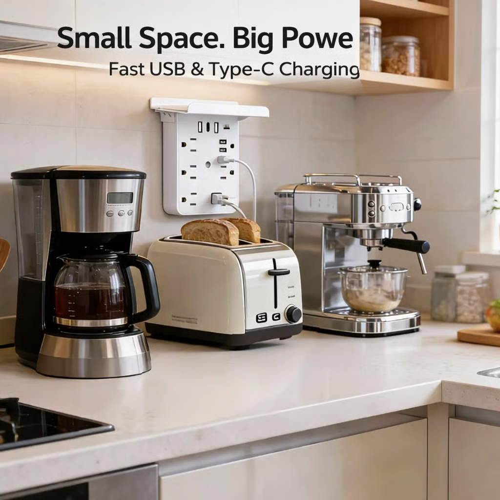 Multi-Functional Power Strip with Panel