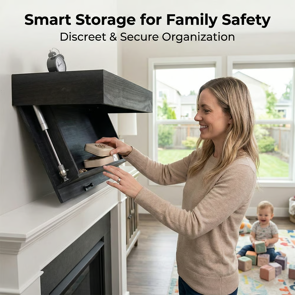 🔒 Concealed Floating Shelf