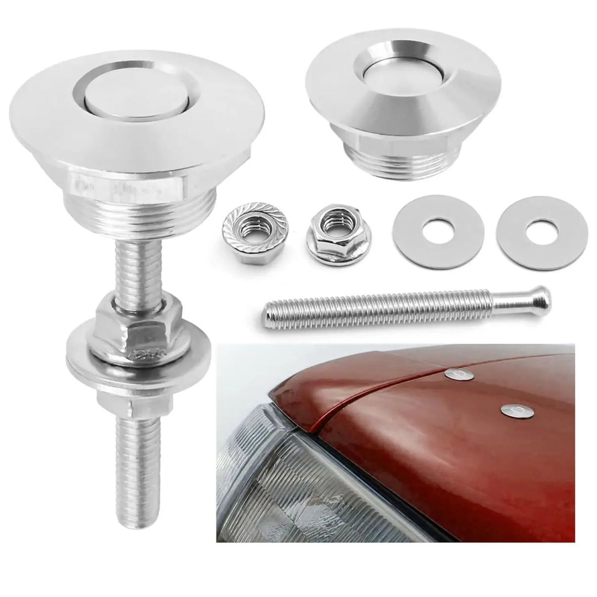 Aluminum Quick-Release Lock Latches – Silver 4- or 8-Piece Set – Myzyvera