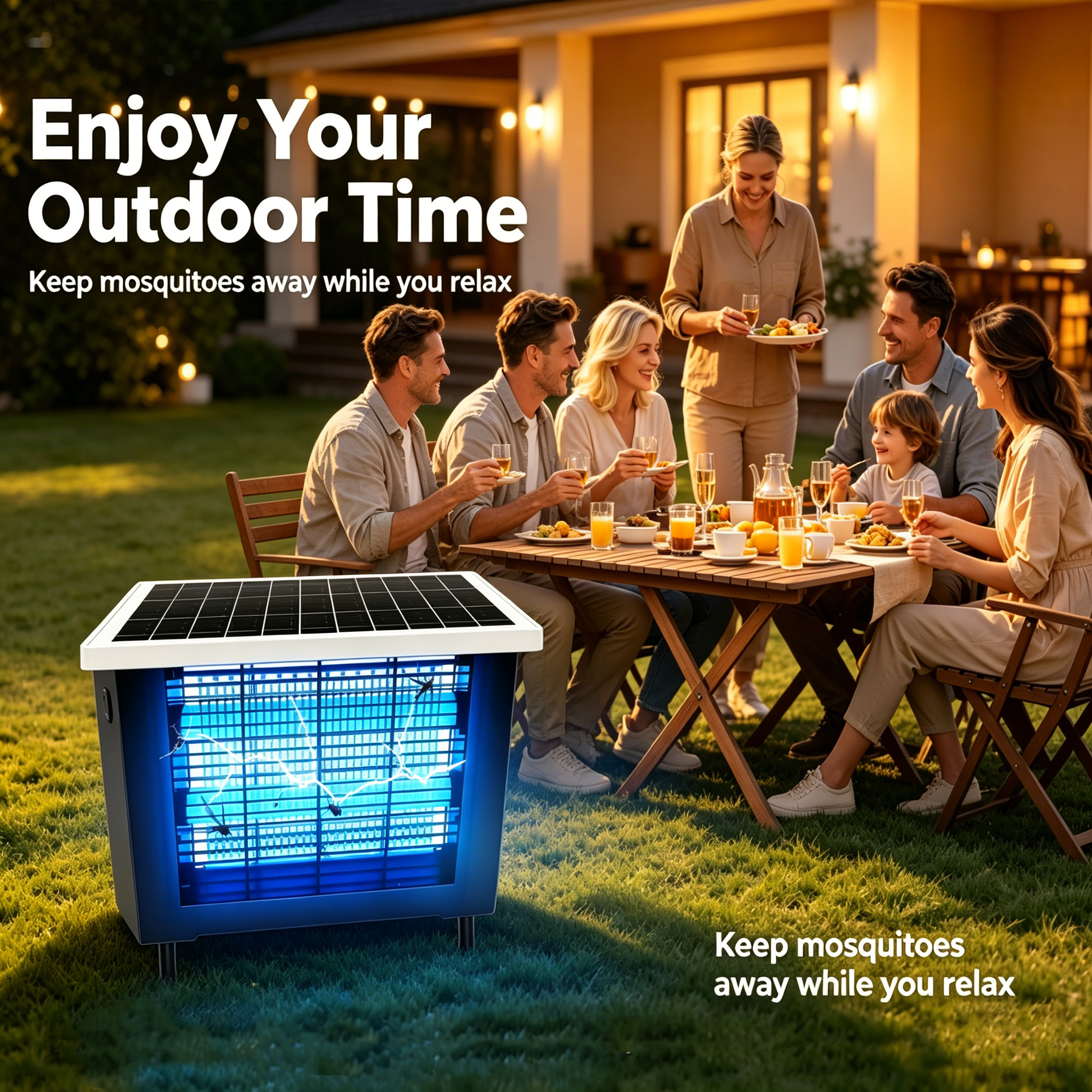 🌞 Solar Electric Insect Zapper Outdoor 🦟