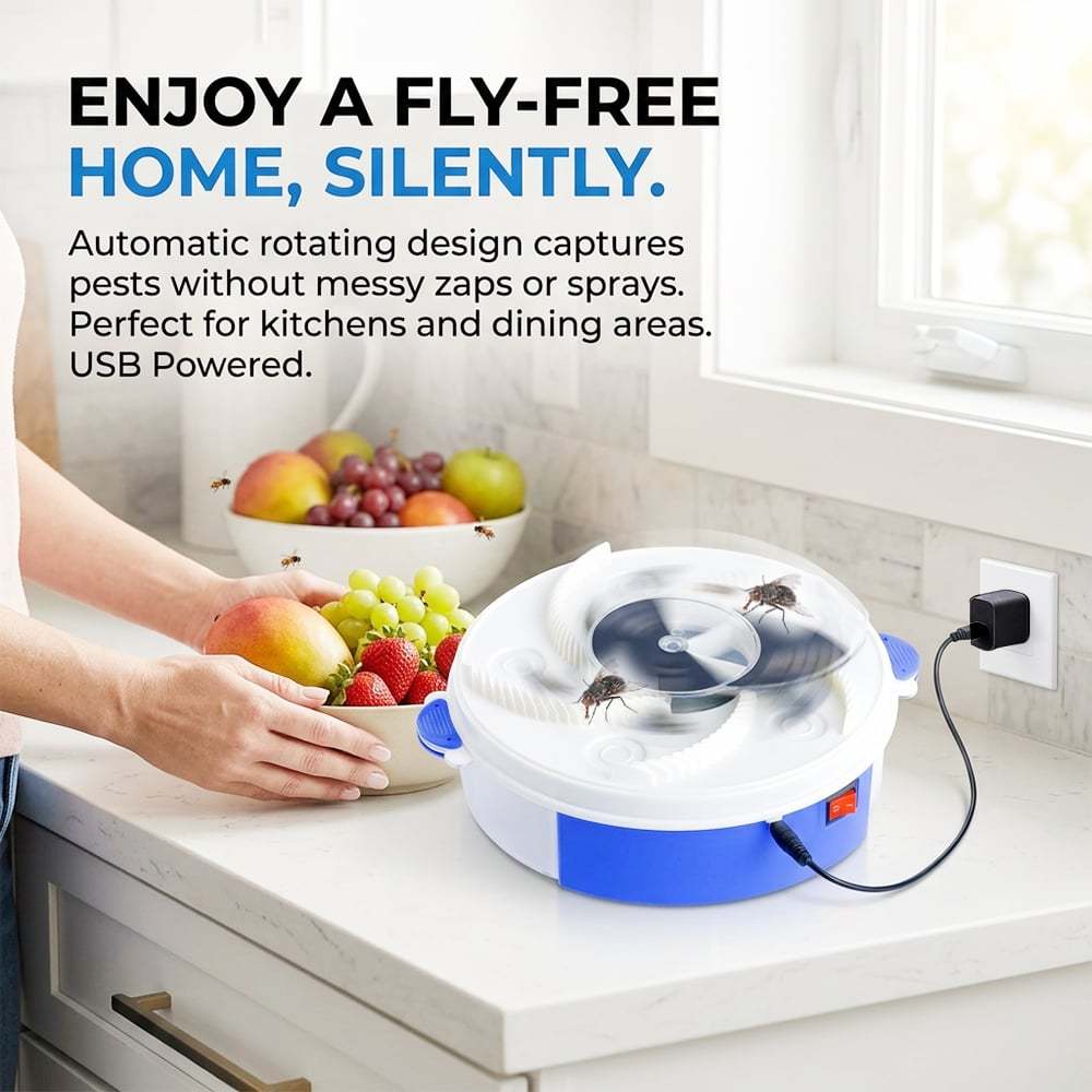 ⚡Electric Fly Trap – Automatic Indoor Fly Catcher for a Cleaner, Pest-Free Home