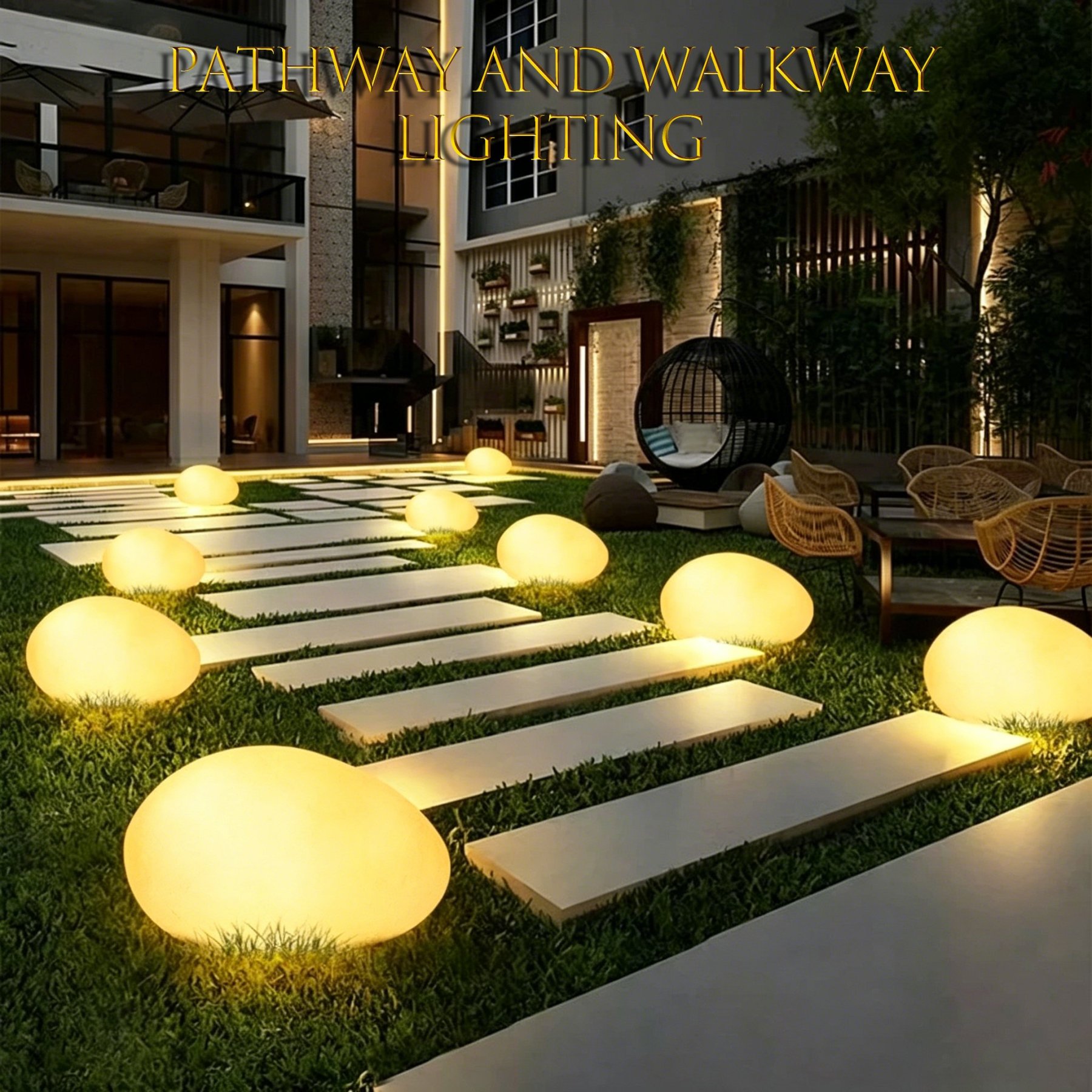 🌙 Outdoor Solar Pebble Lawn Light