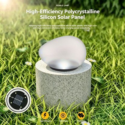 🌙 Outdoor Solar Pebble Lawn Light