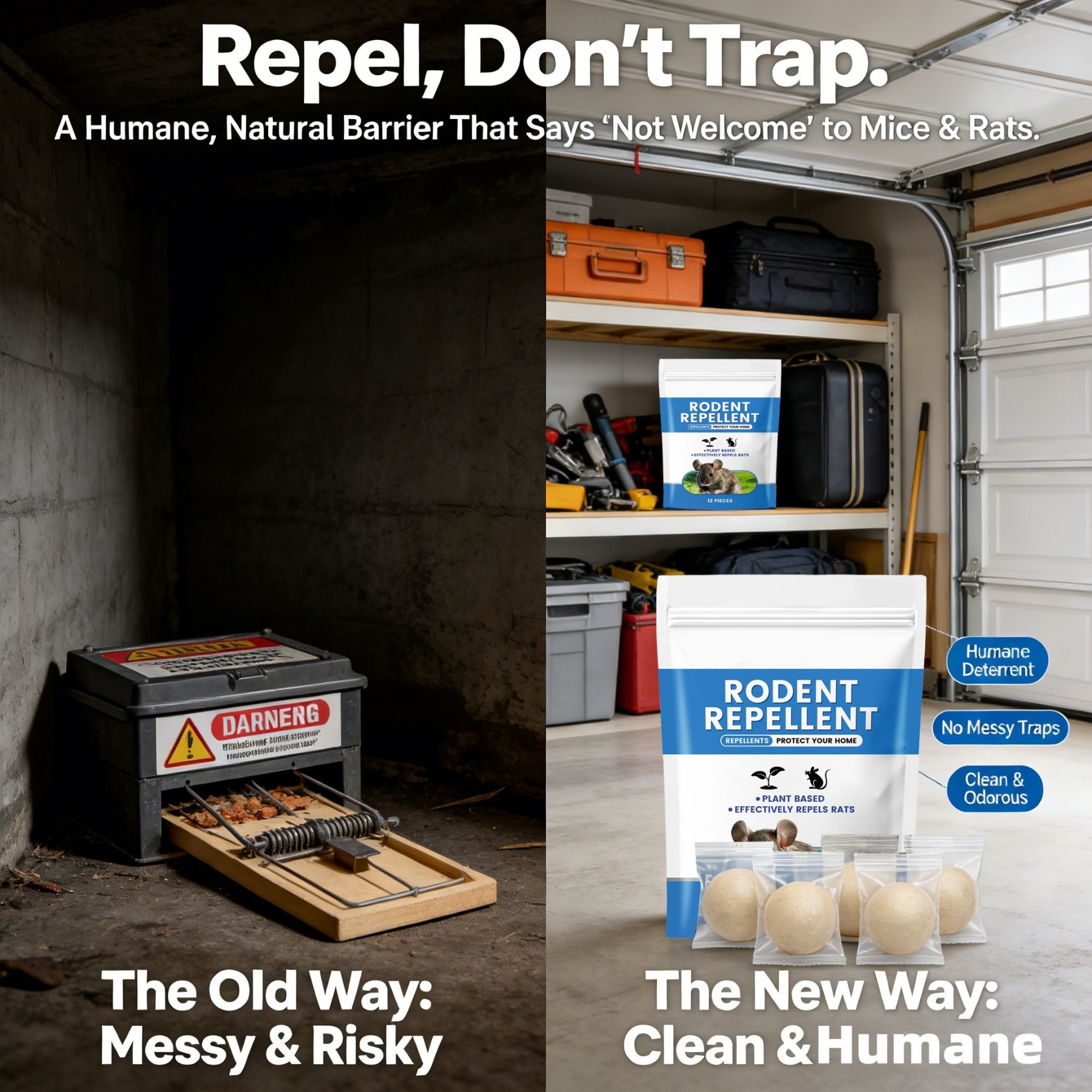 Natural Peppermint Rat Repellent Balls – Humane, Non-Toxic & Long-Lasting