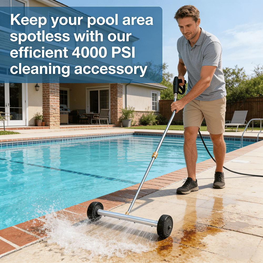 🚿 High-Pressure Surface Cleaner with Extension Rod (Up to 4000 PSI)