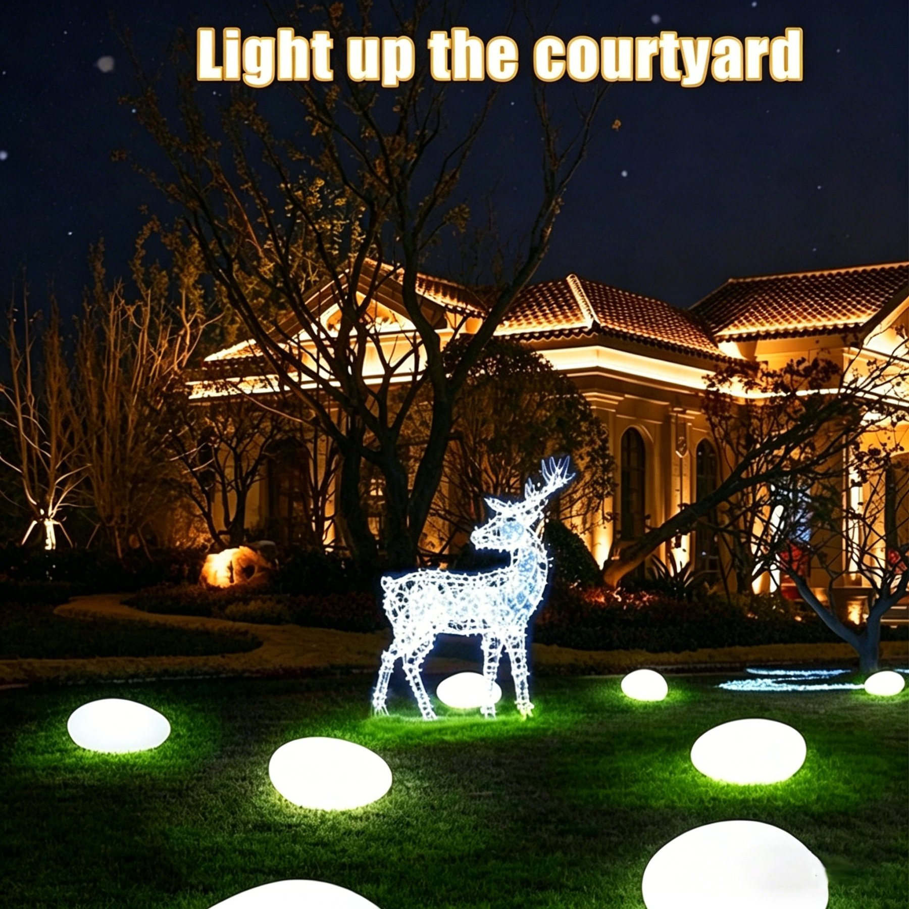 🌙 Outdoor Solar Pebble Lawn Light