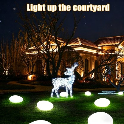🌙 Outdoor Solar Pebble Lawn Light