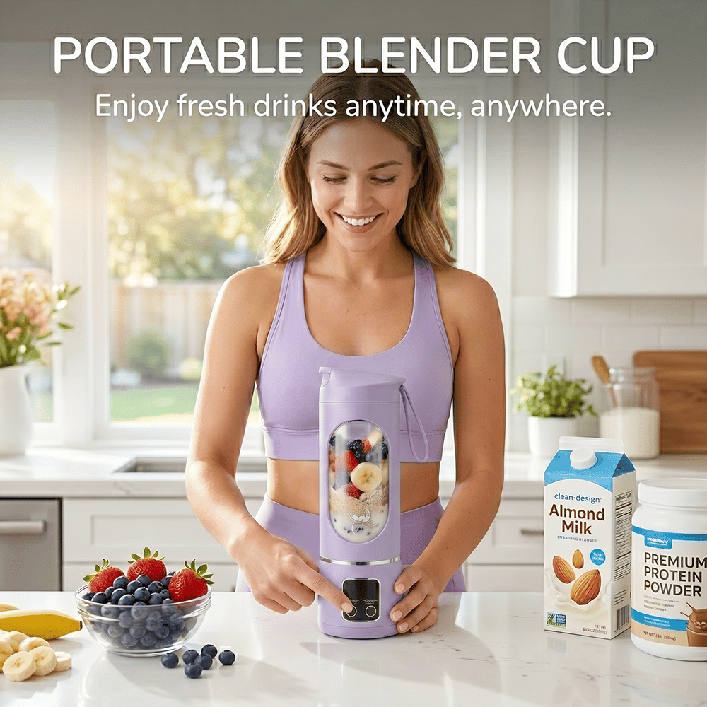 ⚡ Portable Blender Bottle – USB Rechargeable Smoothie Maker for Fresh Drinks Anytime, Anywhere 🥤
