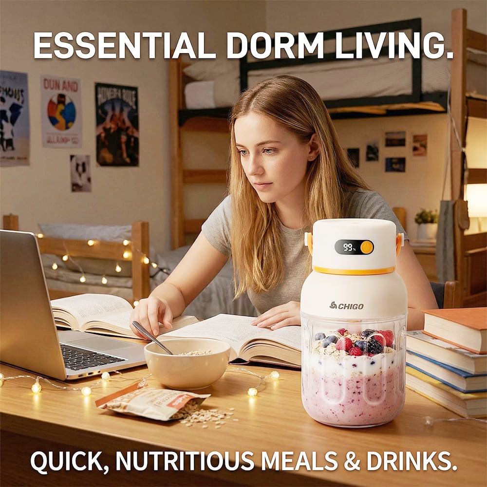 Portable Electric Juicer Cup with zero cord hassle 🥤: Drink fresh nutrient-rich smoothies without struggling with heavy blenders.🍓