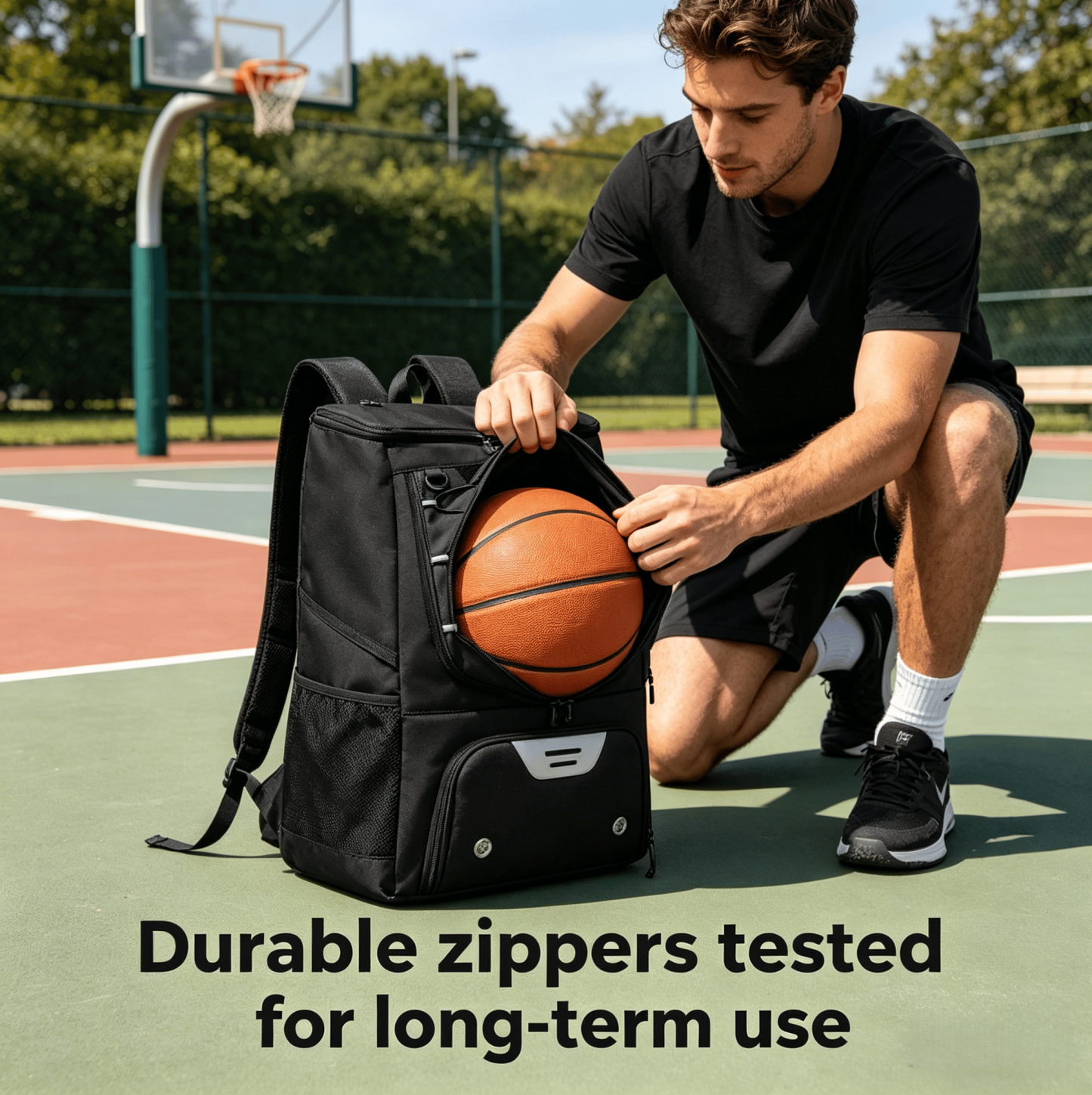 🏀 Basketball Backpack with Ball Holder & Shoe Compartment