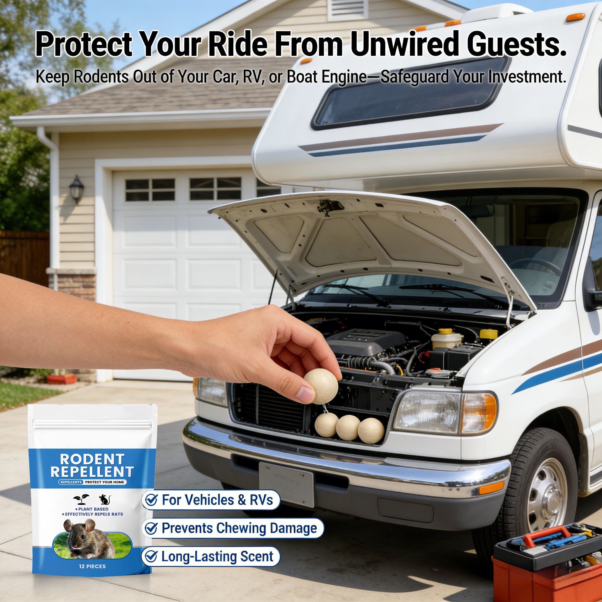 Natural Peppermint Rat Repellent Balls – Humane, Non-Toxic & Long-Lasting