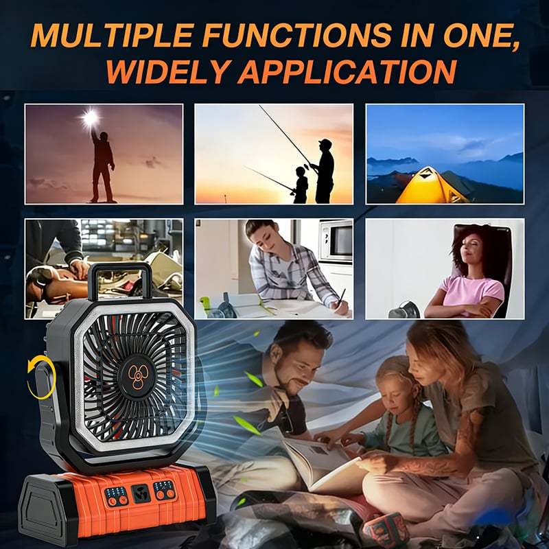 ✨ Your Ultimate Outdoor Cooling & Lighting Companion 