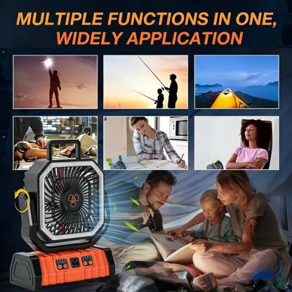 ✨ Your Ultimate Outdoor Cooling & Lighting Companion 