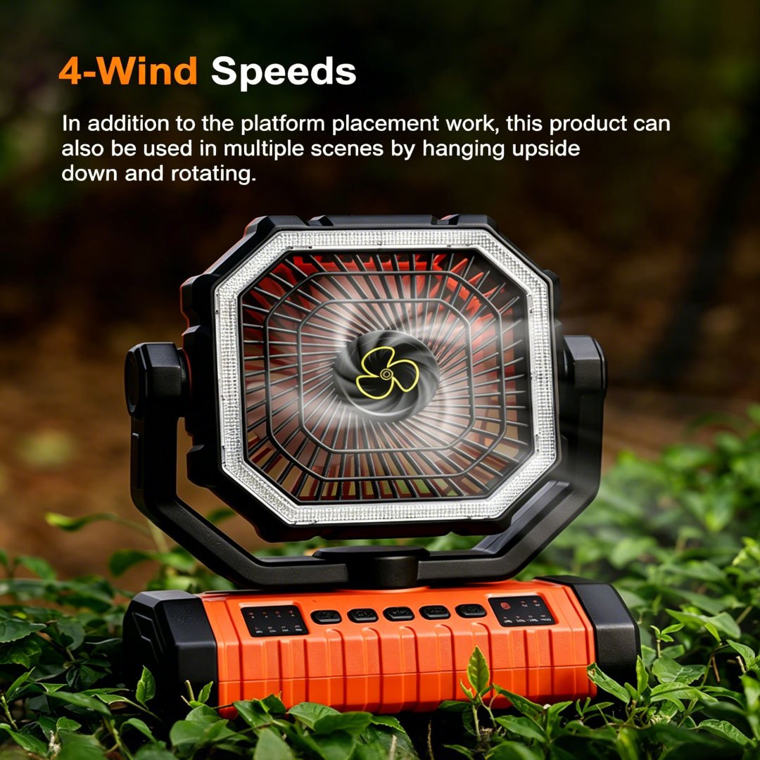 ✨ Your Ultimate Outdoor Cooling & Lighting Companion 