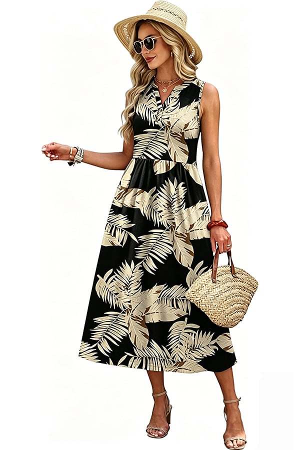 Women's Long Summer Bohemian Dress — 2026 Trendy Beach Dress (With Pockets)
