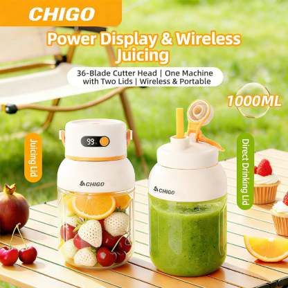 Portable Electric Juicer Cup with zero cord hassle 🥤: Drink fresh nutrient-rich smoothies without struggling with heavy blenders.🍓