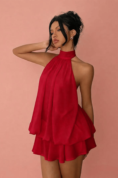 Women's Chiffon Halter Mini Dress(Buy 2 Free Shipping)