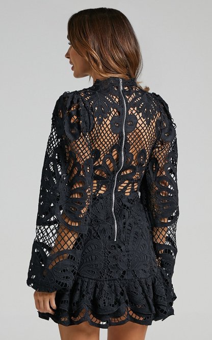 Crochet Lace Cutout Mini Dress(Buy 2 Free Shipping)