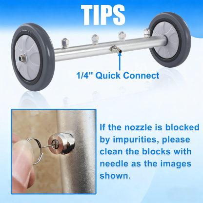 🚿 High-Pressure Surface Cleaner with Extension Rod (Up to 4000 PSI)