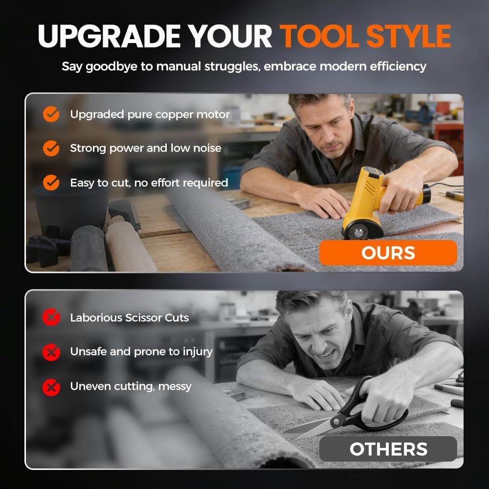 ✂️ Rechargeable Cordless Fabric Cutter