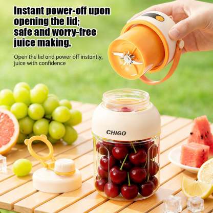 Portable Electric Juicer Cup with zero cord hassle 🥤: Drink fresh nutrient-rich smoothies without struggling with heavy blenders.🍓