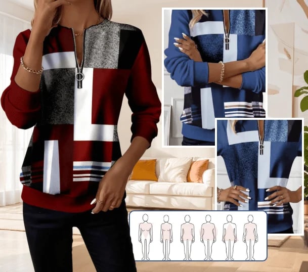 Half-zip versatility + a touch of print = quick style upgrade