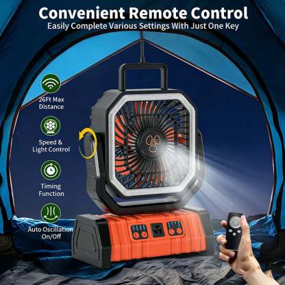 ✨ Your Ultimate Outdoor Cooling & Lighting Companion 