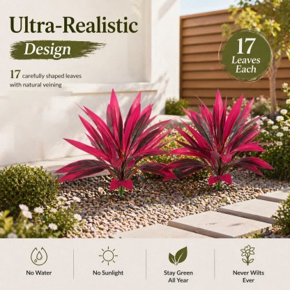 2‐Pack 21.6" Artificial Cordyline Plant